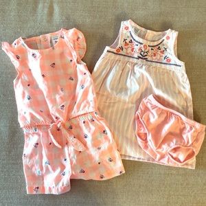 Carters, baby girl, 9 mo. outfits